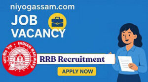 RRB Recruitment 2025 poster announcing 434 Paramedical Staff vacancies with online application details on niyogassam.com.