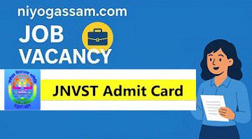 Assam JNVST Admit Card 2026 download link for Navodaya Class 6 entrance exam