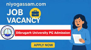 DUAT 2026 Dibrugarh University PG Admission Notification
