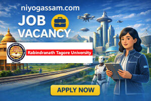 Rabindranath Tagore University Recruitment 2026 notification for 19 Teaching and Non-Teaching posts in Hojai Assam.